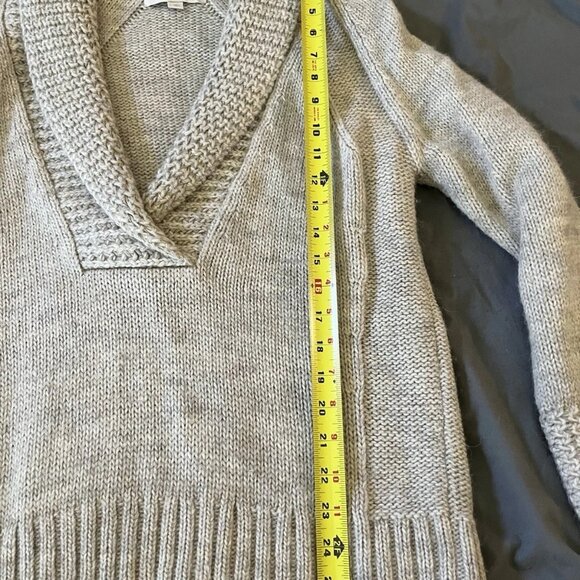 Loft Women’s Large Brown Sweater Shawl Collar Acrylic/alpaca/wool - Picture 4 of 6